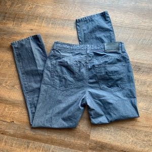 English Laundry Pants Walker Five Pocket Micro Pinstripe 32 x 32 Blue Gray